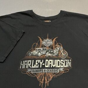 Harley Davidson Shirt Mens 2XL Black Las Vegas Nevada Distressed *No Size Tag